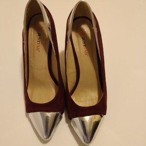 Dress Pumps- Purple and Silver tip